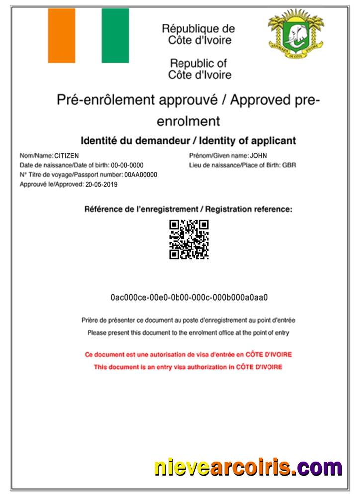 COTE D'IVOIRE e-visa